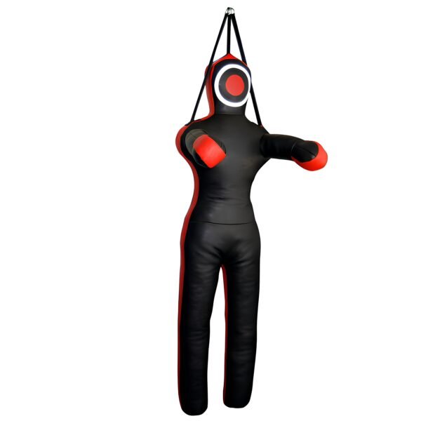 Standing and hanging grappling dummy with adjustable height for BJJ, MMA and boxing