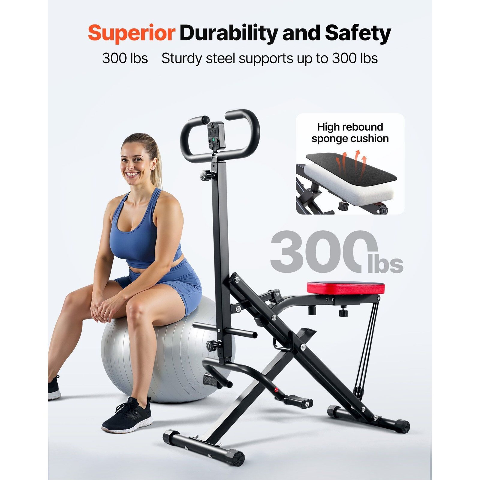 Foldable Squat & Rowing Machine